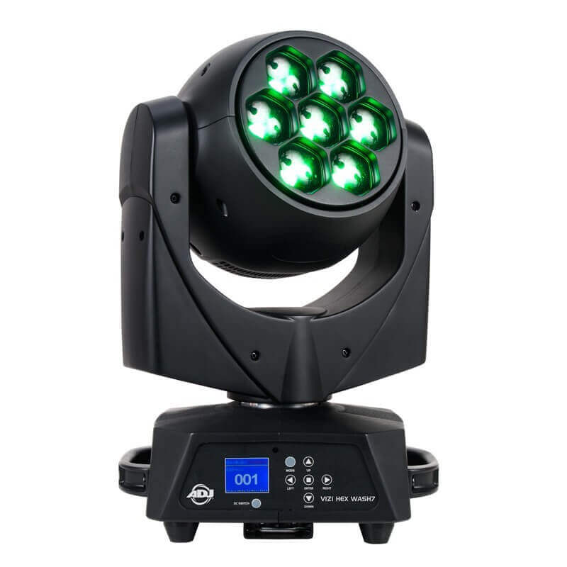 Adj vizi hex wash7 cabeza móvil tipo wash, 7 led hex de 15 w